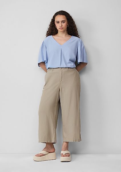 QS Stoffhose Culotte aus Leinenmix günstig online kaufen