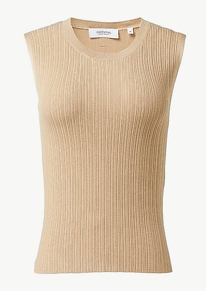 comma casual identity Pullunder Geripptes Stricktop aus Viskosemix günstig online kaufen