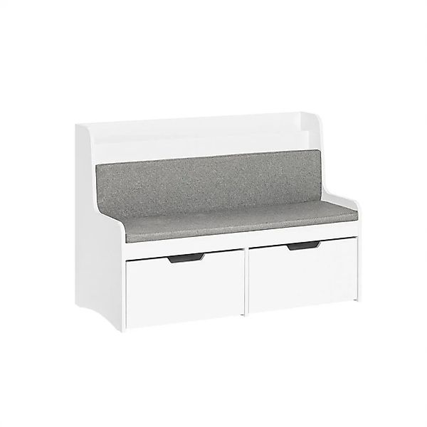 SoBuy Kinder Sitzbank mit Bücherregal und Aufbewahrungsbox Schuhbank Weiß 1 günstig online kaufen