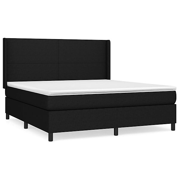 vidaXL Boxspringbett mit Matratze Schwarz 180x200 cm Stoff 3131291 günstig online kaufen
