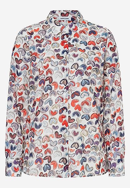 MORE&MORE Hemdbluse Printed CO-Voile Blo günstig online kaufen