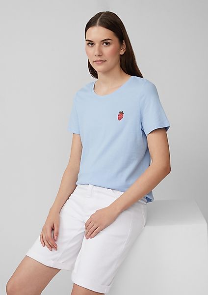 s.Oliver Kurzarmshirt T-Shirt Jersey-T-Shirt mit Stickerei günstig online kaufen