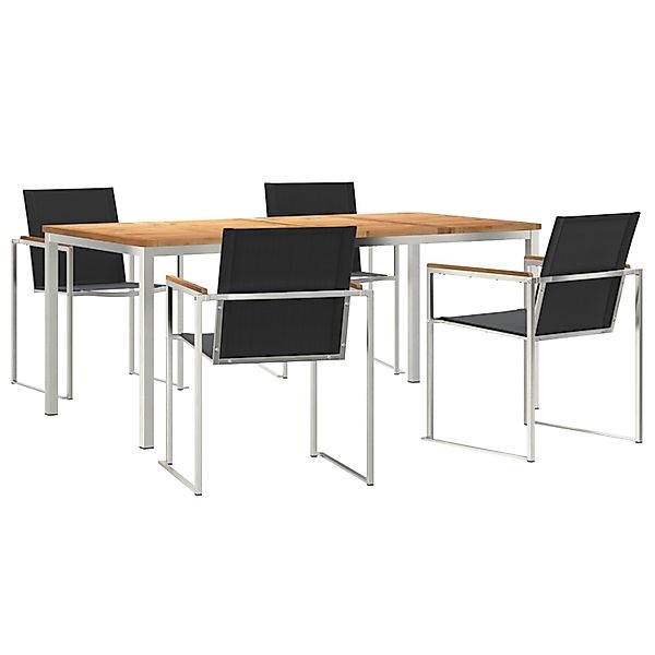 vidaXL 5-Teiliges Garten Esszimmer Set aus Massivholz Teak 3334833 günstig online kaufen
