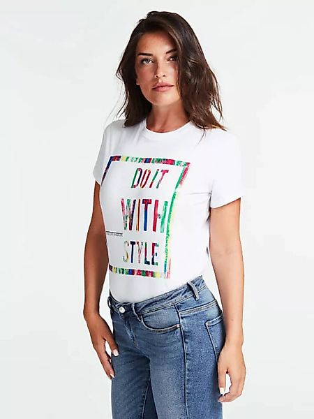 T-Shirt Mehrfarbiger Print günstig online kaufen