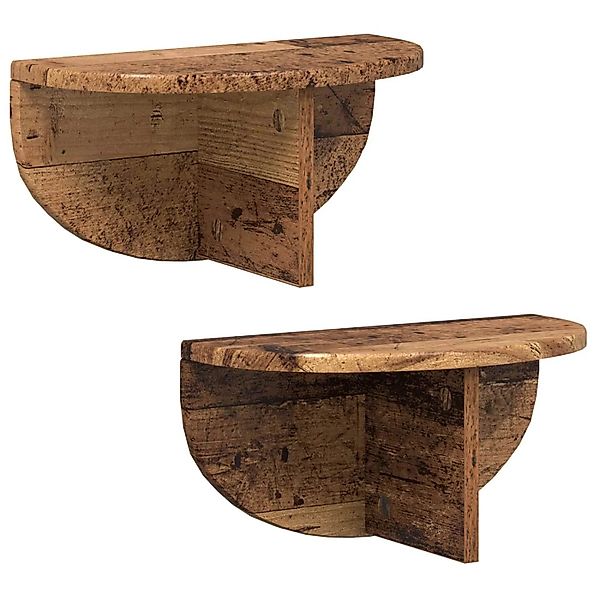 vidaXL Wandregal 2 Stk Altholz 38 x 19 x 19 cm Holzwerkstoff 891425 günstig online kaufen