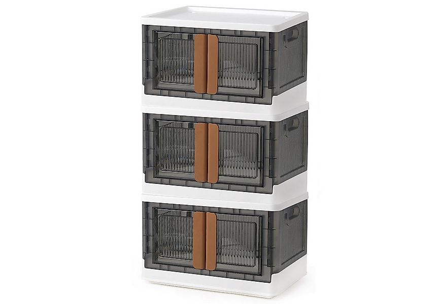 CALIYO Aufbewahrungsbox Stapelbare Aufbewahrungsbehälter und Doppeltüren mi günstig online kaufen