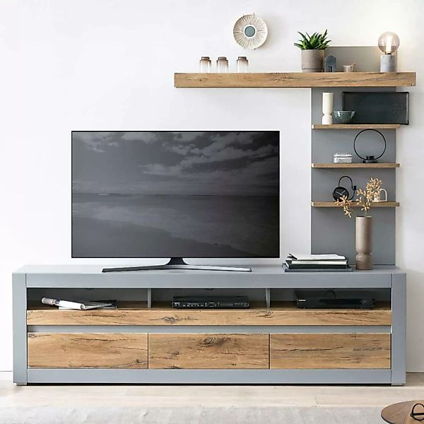 Kleine Anbauwand in modernem Design mit TV Platz (zweiteilig) günstig online kaufen