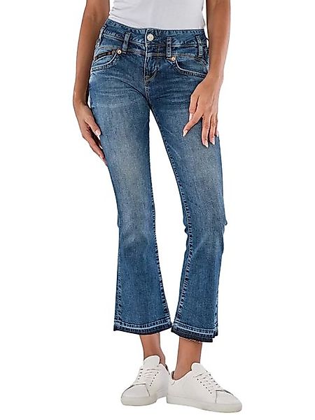 Herrlicher Bootcut-Jeans Pearl Cropped Reused Denim Offene Saumkante günstig online kaufen