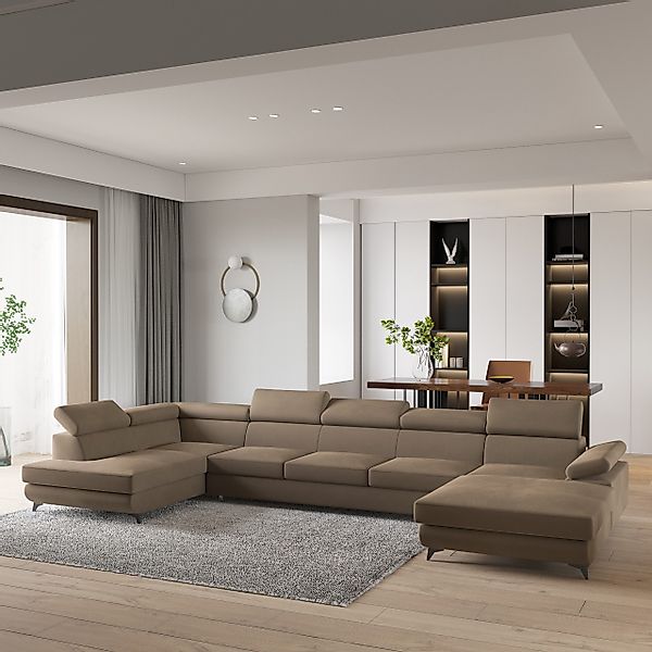 Masseno Ecksofa MONTIVA mit Schlaffunktion U-Form, günstig online kaufen