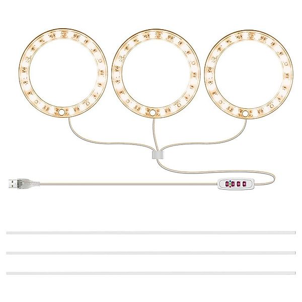 Sunicol Pflanzenlampe 1/2/3/4 Ring LED Pflanzenlicht,Vollspektrum,Timer,Dim günstig online kaufen