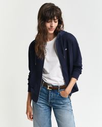 Gant Kapuzensweatjacke "SHIELD ZIP HOODIE" Grafische GANT-Stickerei auf der günstig online kaufen