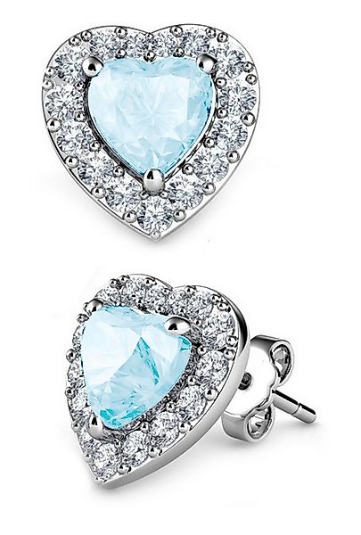 Limana Paar Ohrstecker echter weißer und blauer Topas Edelstein 925 Silber günstig online kaufen