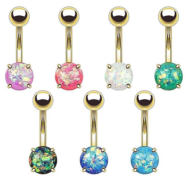 Taffstyle Bauchnabelpiercing Piercing Chirurgenstahl Vergoldet Glitter günstig online kaufen