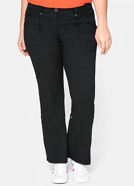 Sheego Jerseyhose Cargohose Länge ca. 83 günstig online kaufen