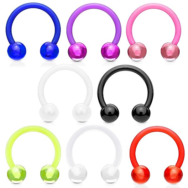 viva-adorno Nasenpiercing-Set Hufeisen Piercing flexibel aus günstig online kaufen
