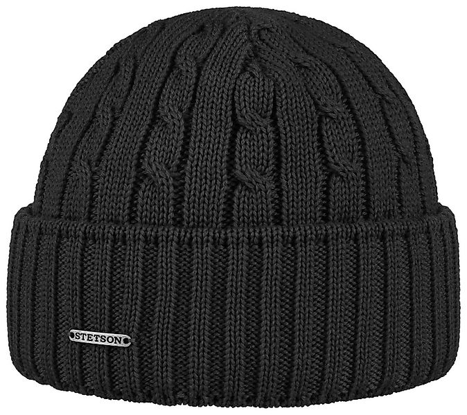 Stetson Strickmütze mit doppeltem Umschlag aus Wolle günstig online kaufen