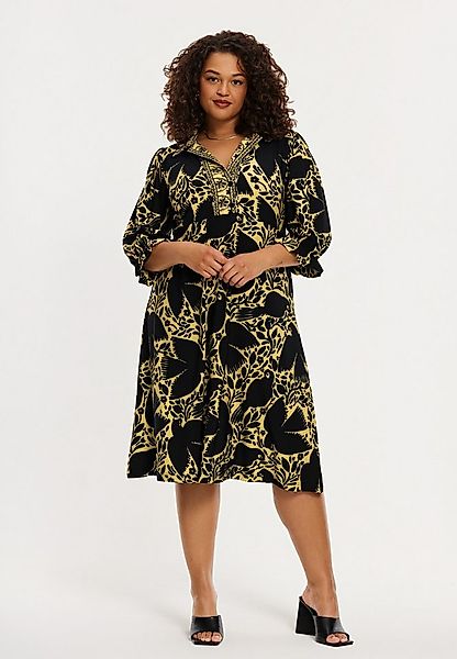 YOEK A-Linien-Kleid Damen Kleid mit Druck Bio-Baumwolle günstig online kaufen