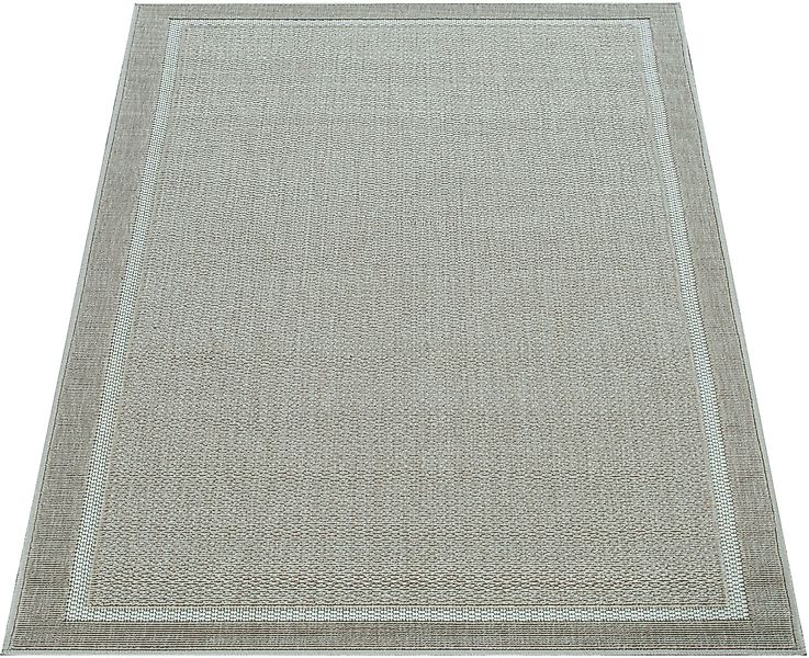 Paco Home Teppich »Brugge 225«, rechteckig, 4 mm Höhe, Flachgewebe, mit Bor günstig online kaufen