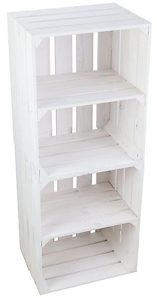 Kistenkolli Altes Land Allzweckkiste 2er set Obskistenregal "Johanna" weiß günstig online kaufen