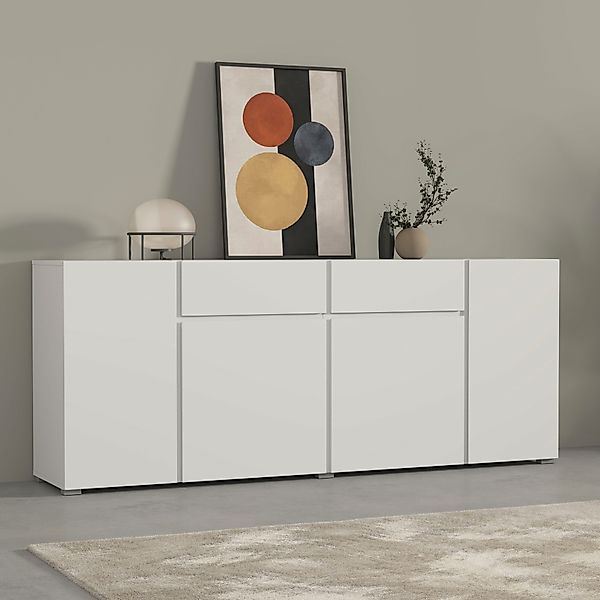 INOSIGN Kombikommode "Metric,Breite 195 cm, grifflose Kommode 4 Türen/2 Sch günstig online kaufen