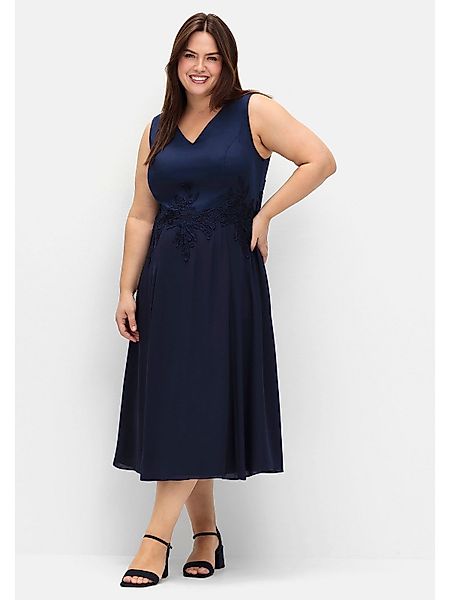 Sheego Cocktailkleid Große Größen im Materialmix, günstig online kaufen