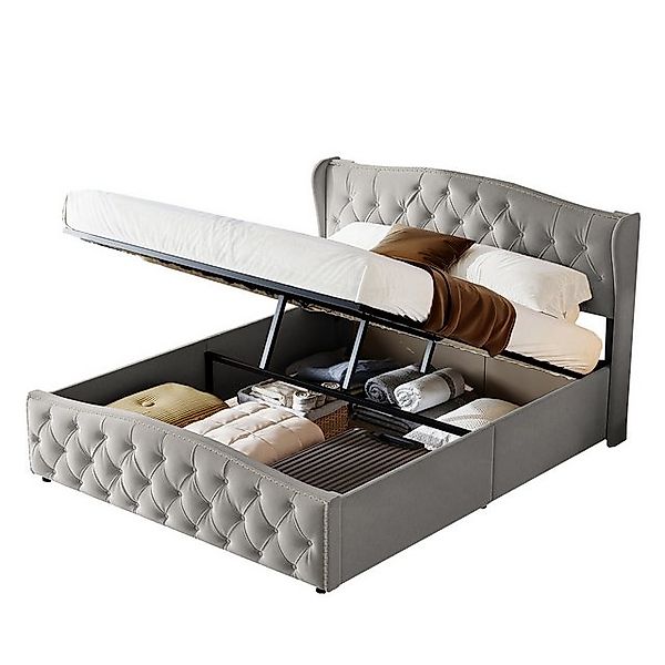 FUROKOY Polsterbett Doppelbett Hydraulischer Stauraumbett (Packung, 1-tlg., günstig online kaufen