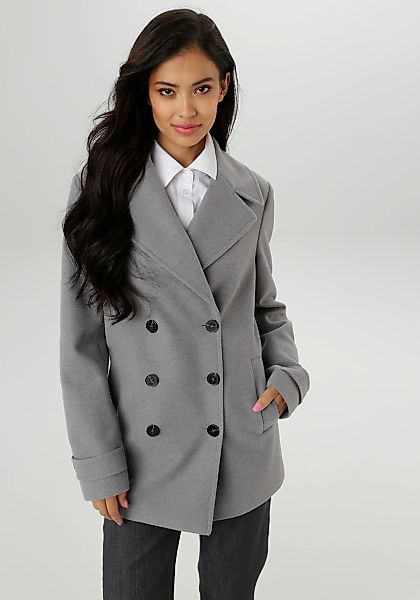 Aniston SELECTED Cabanjacke ohne Kapuze mit breitem Reverskragen günstig online kaufen