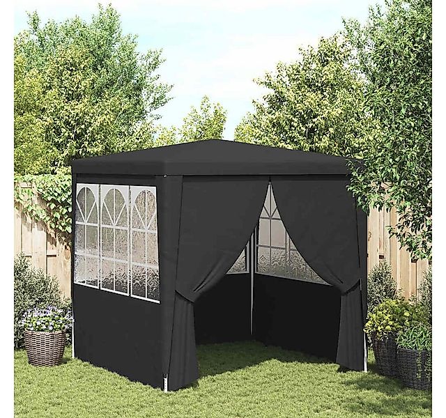 furnicato Partyzelt Profi-mit Seitenwänden 2x2m Anthrazit 90 g/m² günstig online kaufen