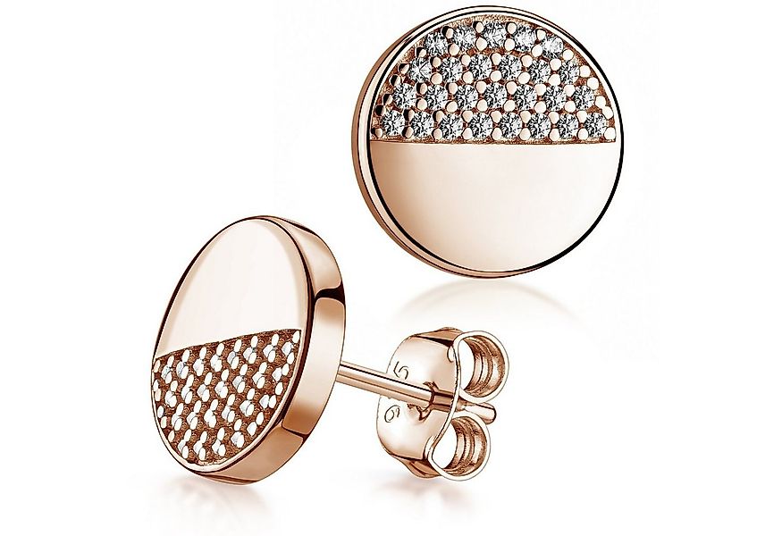 Materia Paar Ohrstecker Damen Ohrringe Rosegold Zirkonia SO-452, Sterlingsi günstig online kaufen
