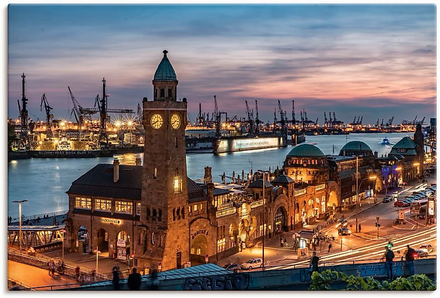Artland Wandbild "Landungsbrücken Hamburg" Hamburg 1 Stk. tlg. als Alubild, günstig online kaufen