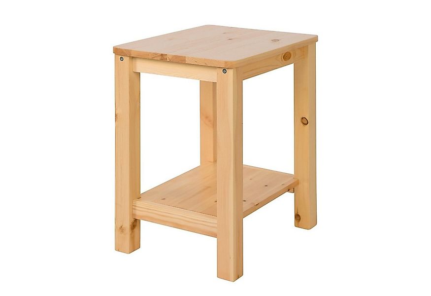 Homestyle4u Nachttisch Beistelltisch Holz Grau Weiß Natur Schlafzimmer Couc günstig online kaufen
