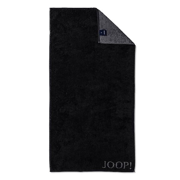 JOOP! Duschtuch Classic Frottierkollektion - 80x150 cm, Walkfrottier Schwar günstig online kaufen