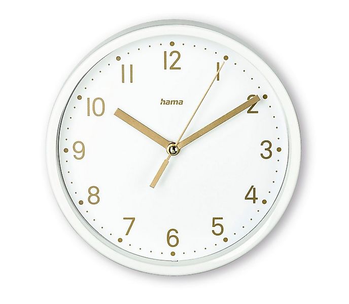 Hama Tischuhr Tischuhr "Madeira", Ø 16 cm, ohne Ticken, Weiß geräuscharm, m günstig online kaufen
