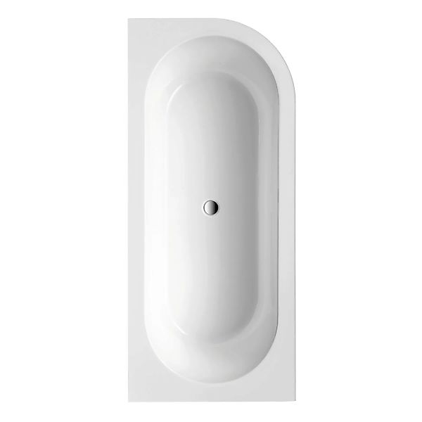 Ottofond Eck-Badewanne Modena Corner rechts 178 cm Schwarz-Weiß günstig online kaufen
