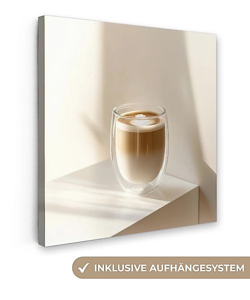 OneMillionCanvasses® Leinwandbild Becher - Latte - günstig online kaufen