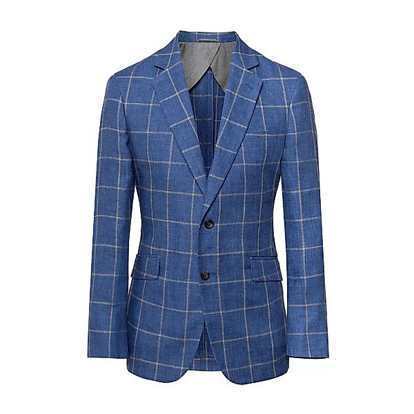 Hackett Mayfair Leinen-fensterscheiben-blazer 38 Blue / Beige günstig online kaufen