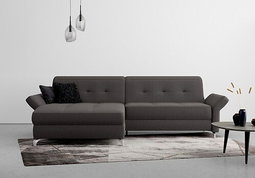 Home affaire Ecksofa »Maredo L-Form« Federkern, wahlweise auch mit Kopfteil günstig online kaufen