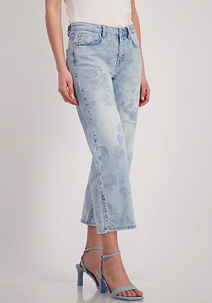 Monari Straight-Jeans mit Rosenmuster günstig online kaufen