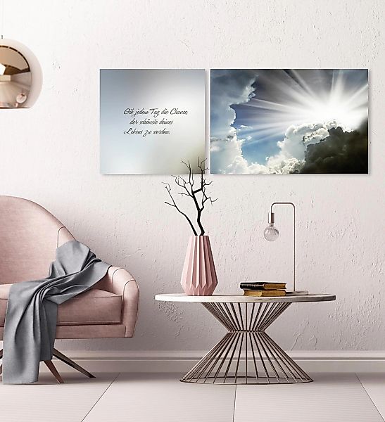 queence Leinwandbild »Schönste Tag des Lebens«, Himmel-Himmelsbilder-Kunst- günstig online kaufen