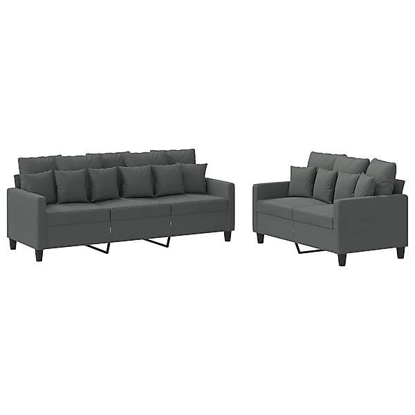 vidaXL Sofa 2-tlg. Sofagarnitur mit Kissen günstig online kaufen