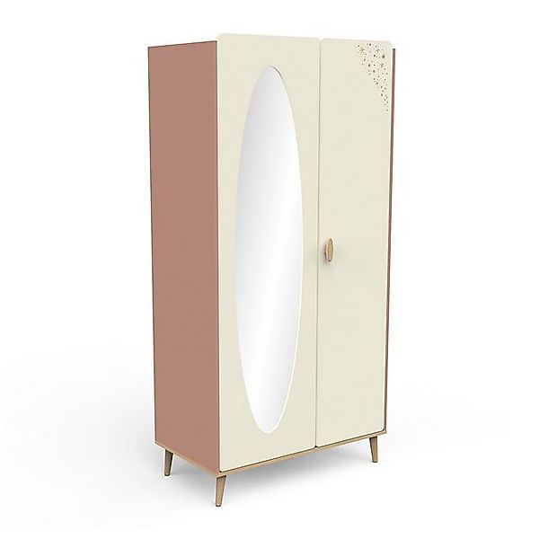 habeig Kinderkleiderschrank Kleiderschrank mit Spiegel, 187x95x52 günstig online kaufen