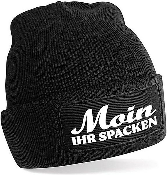 Herzbotschaft Beanie Strickmütze mit Spruch Moin Ihr Spacken (Mütze mit Auf günstig online kaufen