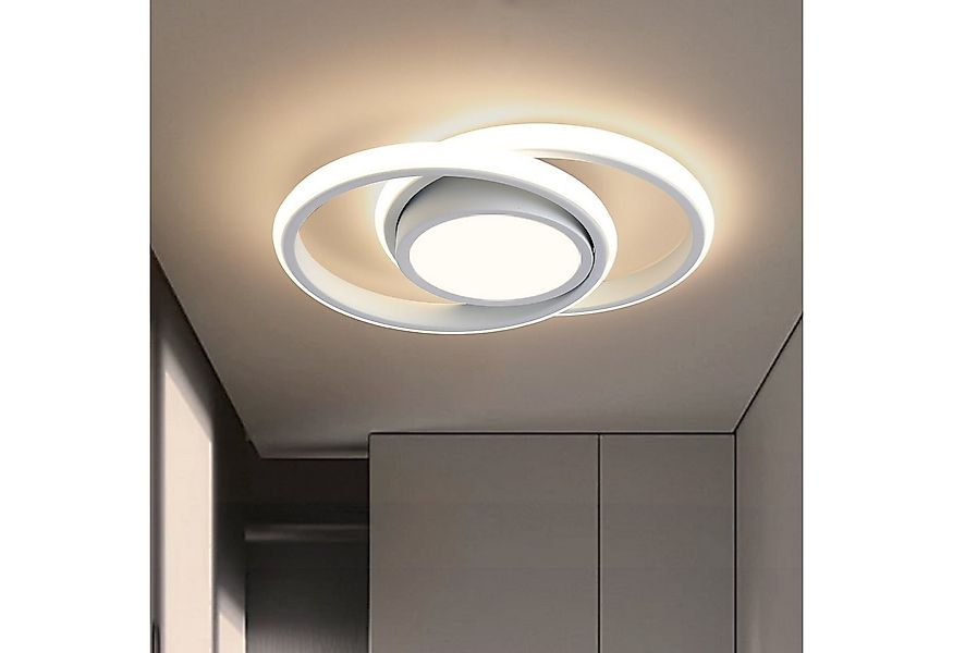 JDONG LED Deckenleuchte Schwarz/Weiß 30/32cm Deckenlampe 4000K 2000LM Neutr günstig online kaufen