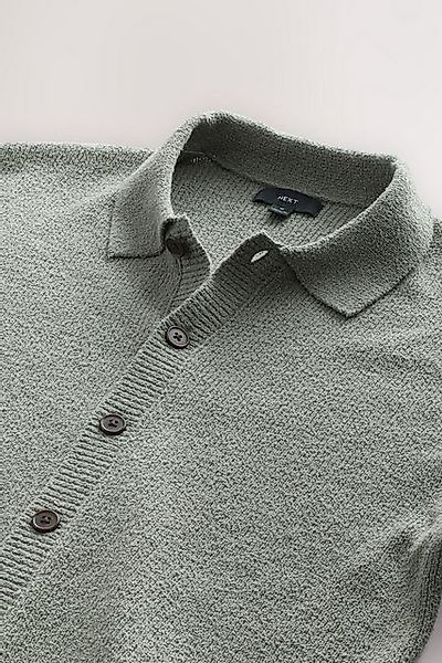 Next Kurzarmhemd Geknöpftes Polohemd aus Bouclé-Strick Relaxed Fit (1-tlg) günstig online kaufen