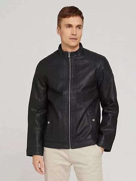 TOM TAILOR Lederimitatjacke Bikerjacke aus Kunstleder günstig online kaufen