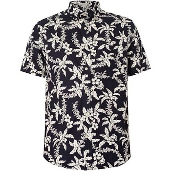 Gant  Kurzarm Hemdbluse Regular Kurzarmhemd aus Baumwollleinen mit Palmenmu günstig online kaufen