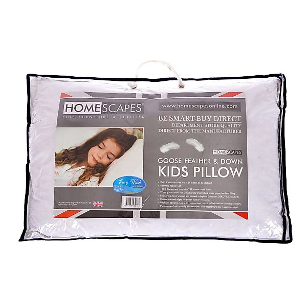 Homescapes Gänsefederkopfkissen Kinderkopfkissen 40 x 60 günstig online kaufen