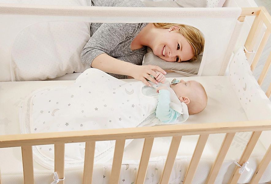 roba® Babybett »Room Bed, safe asleep®, Sternenzauber natur«, (4 tlg.) günstig online kaufen