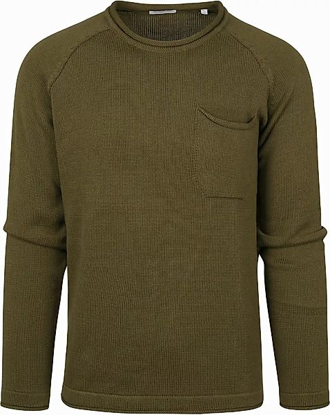 KnowledgeCotton Apparel Sweater Olivgrün - Größe M günstig online kaufen