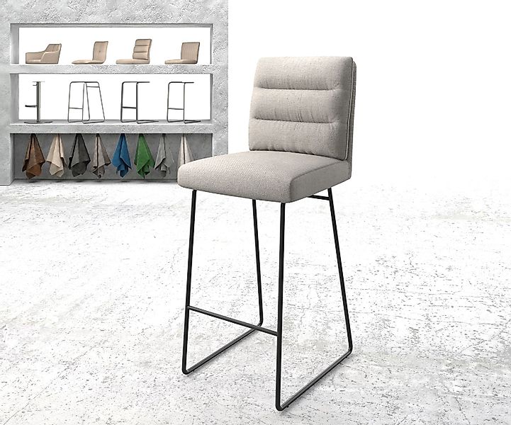 DELIFE Barhocker Pela-Flex, Kufengestell Metall Stripes günstig online kaufen